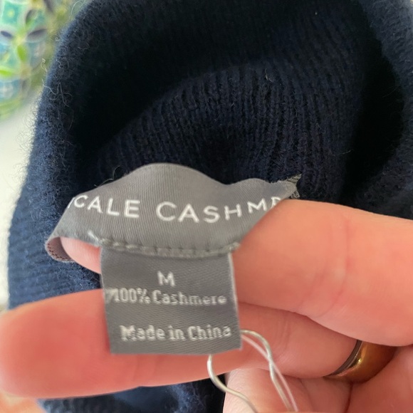 Men's Navy Blue Sweater 100% Cashmere NWT - Picture 4 of 5